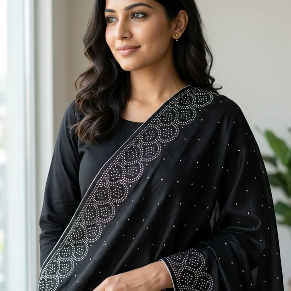 Black_Silvery_Dupatta