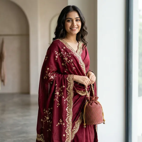Combo_Maroon_&_Gold_Embroidered_Festivity_Dupatta