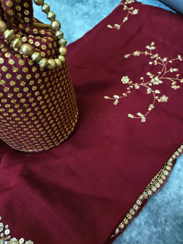 Combo_Maroon_&_Gold_Embroidered_Festivity_Dupatta