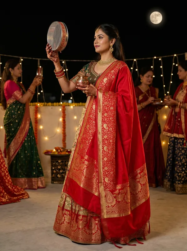 Crimson_Gold_Paisley_Zari_Dupatta