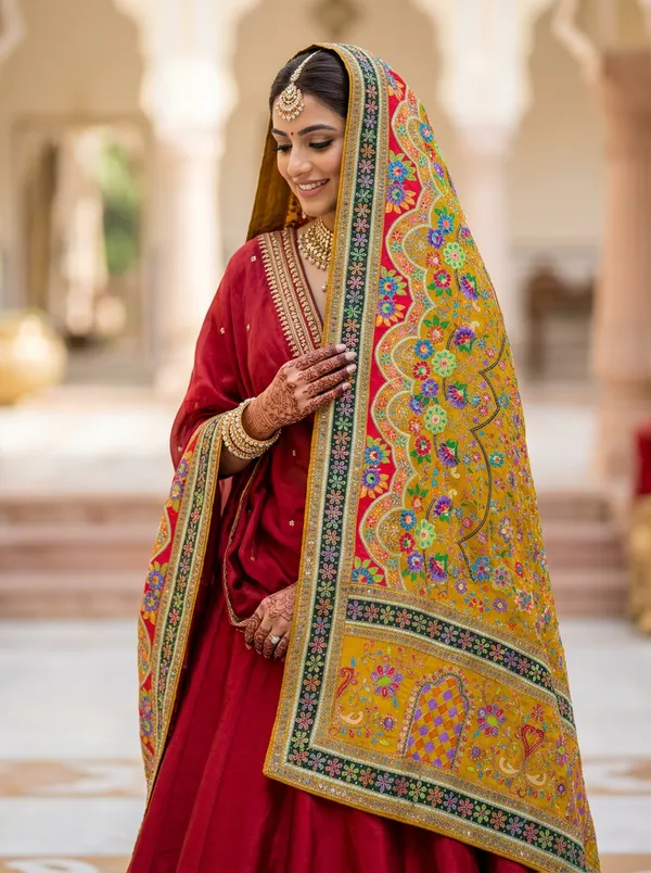Mustard_Mughal_Garden_Embroidered_Dupatta