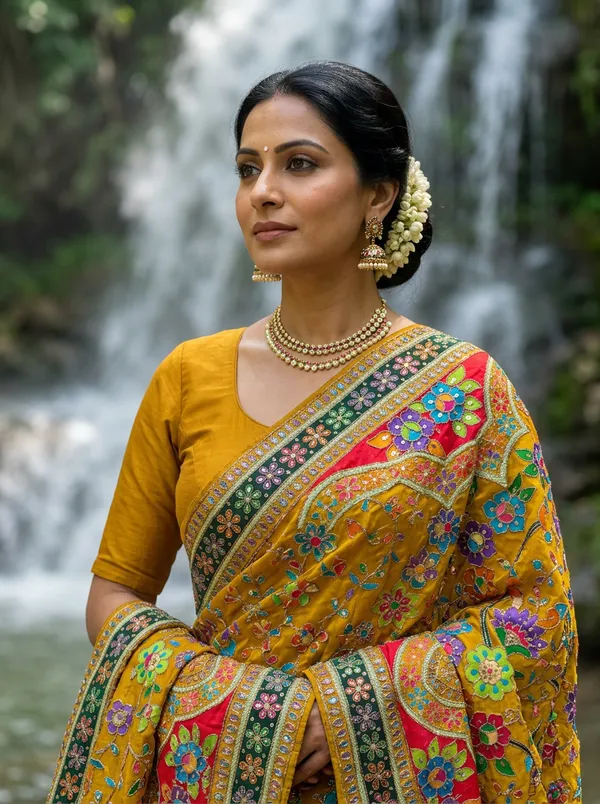 Mustard_Mughal_Garden_Embroidered_Dupatta