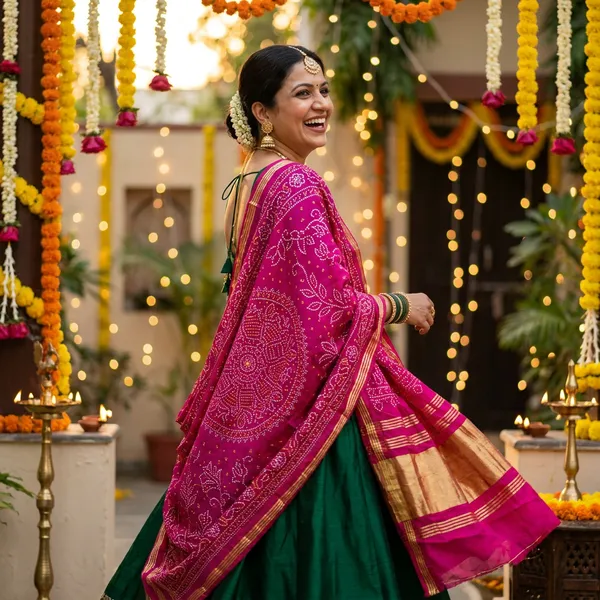 Fuchsia_Gold_Bandhani_Radiance