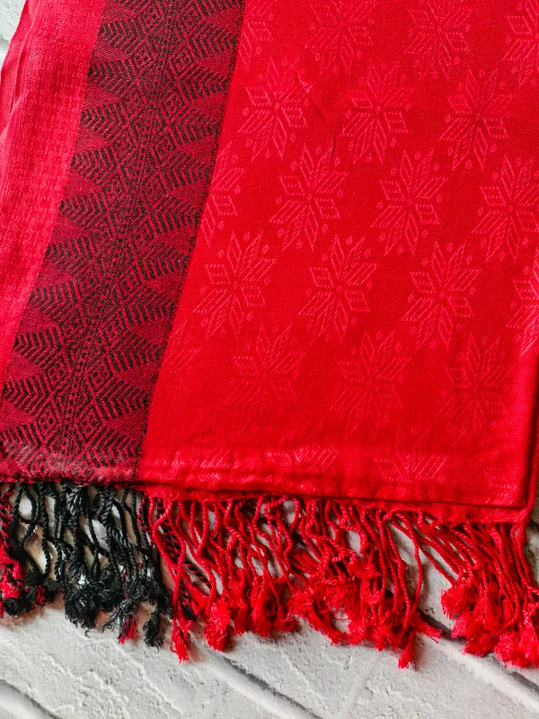 Crimson_&_Black_Weave_Dupatta