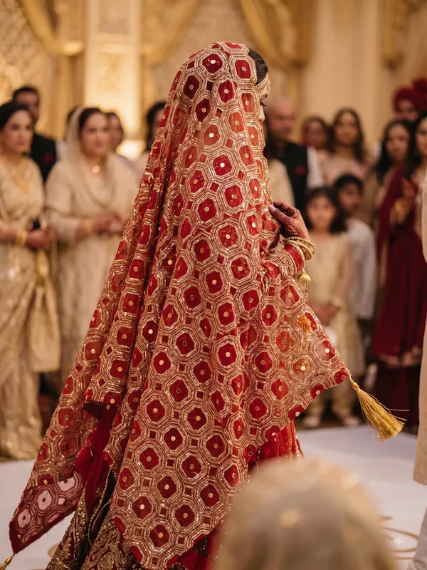 Red_unique_cutwork_Premium_Dupatta