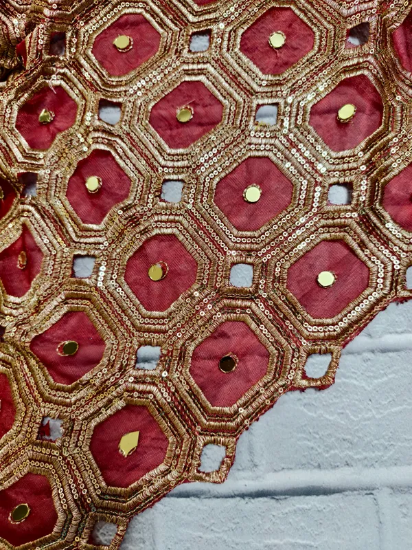 Red_unique_cutwork_Premium_Dupatta