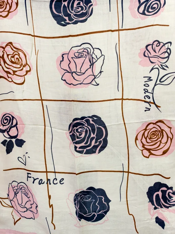 Viscose_Rose_Print_Stole