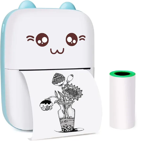 White_Abs_Plastic_&_Electronic_Parts_Portable_Thermal_Printer_For_Students