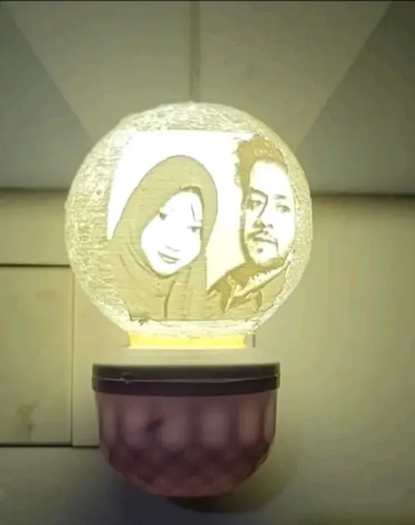 White_Abs_Plastic_&_Led_Personalized_Led_Moon_Lamp_For_Men_&_Women