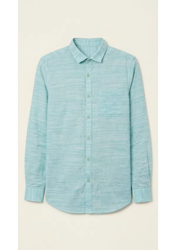 Title_Trends_Men's_Marine_Blue_Striped_Textured_Slim_Fit_Shirt