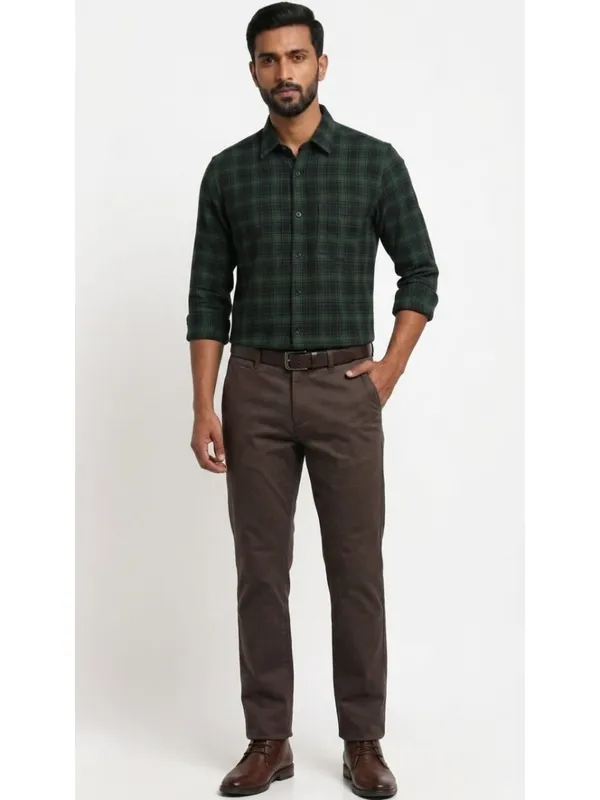 Title_Trends_Men's_Checked_Green_Full_Sleeves_Slim_Fit_Shirt