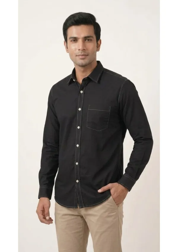Title_Trends_Men's_Denim_Black_Slim_Fit_Shirt