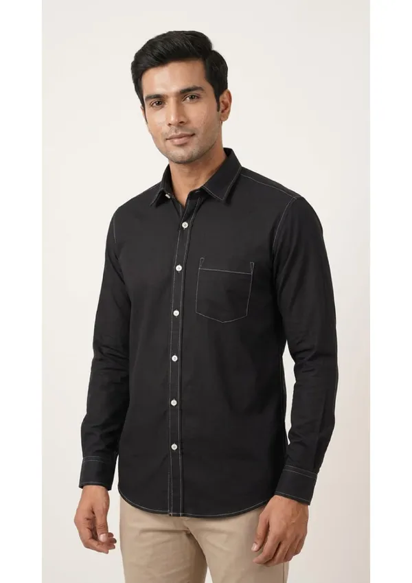 Title_Trends_Men's_Denim_Black_Slim_Fit_Shirt