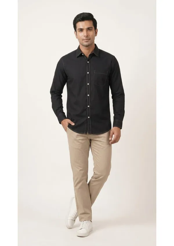 Title_Trends_Men's_Denim_Black_Slim_Fit_Shirt