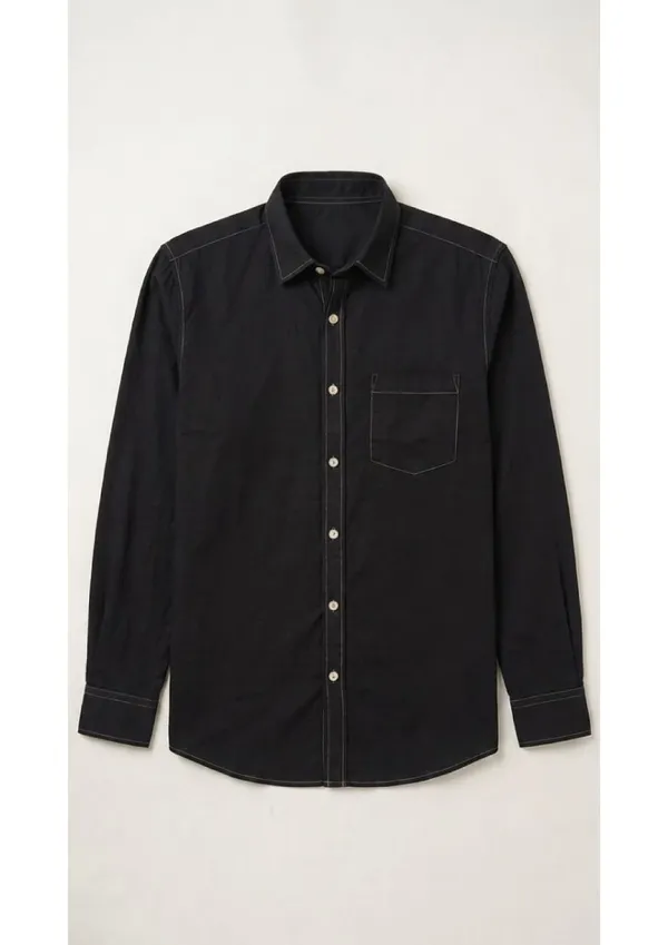 Title_Trends_Men's_Denim_Black_Slim_Fit_Shirt