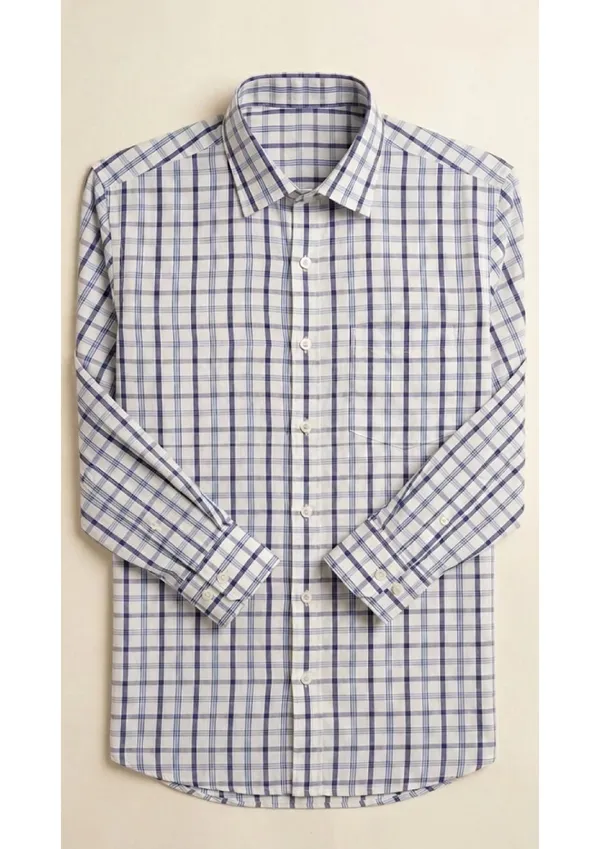 Title_Trends_Men's_White_Checked_Combo_Slim_Fit_Shirt