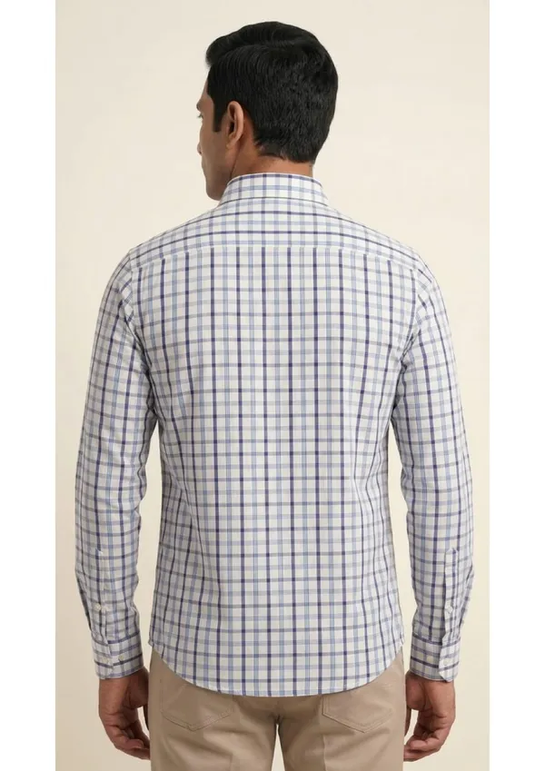 Title_Trends_Men's_White_Checked_Combo_Slim_Fit_Shirt