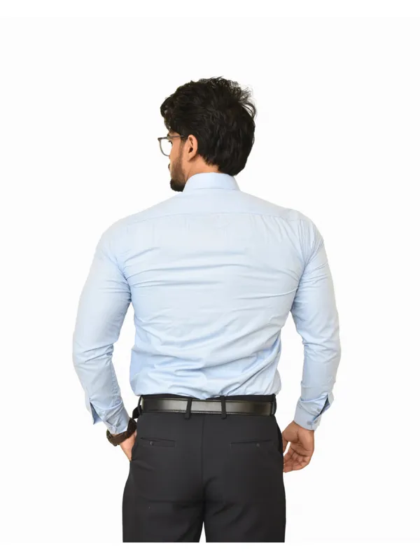 Title_Trends_Men's_Pure_Cotton_Light_Blue_And_Black_Slim_Fit_Full_Sleeves_Shirt