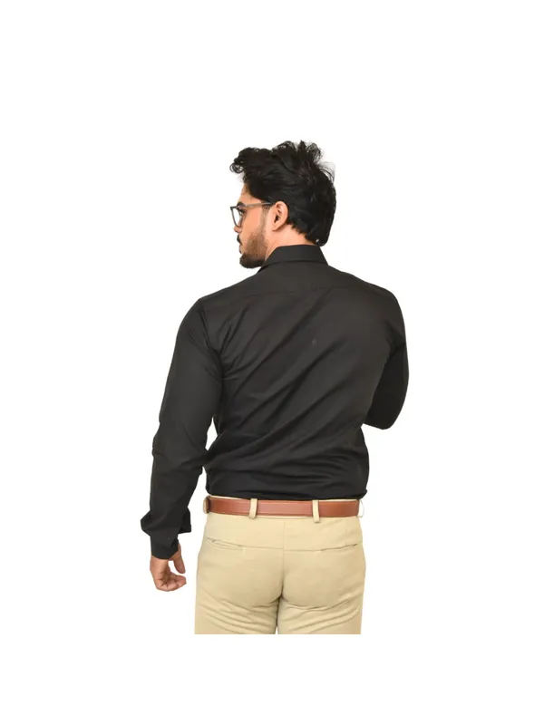 Title_Trends_Men's_Pure_Cotton_Light_Blue_And_Black_Slim_Fit_Full_Sleeves_Shirt