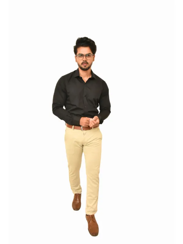 Title_Trends_Men's_Pure_Cotton_Light_Blue_And_Black_Slim_Fit_Full_Sleeves_Shirt