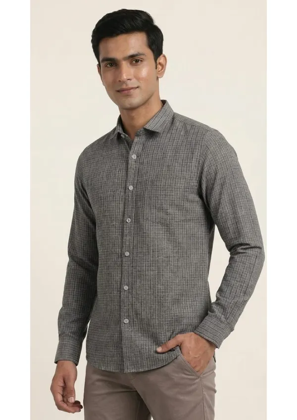 Title_Trends_Men's_Textured_and_Checked_Combo_Slim_Fit_Shirt