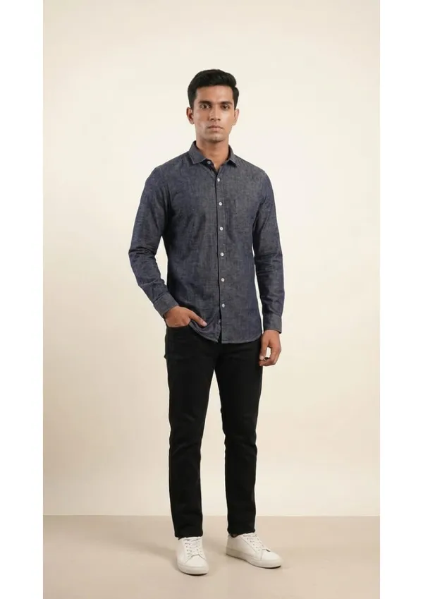 Title_Trends_Men's_Textured_and_Checked_Combo_Slim_Fit_Shirt