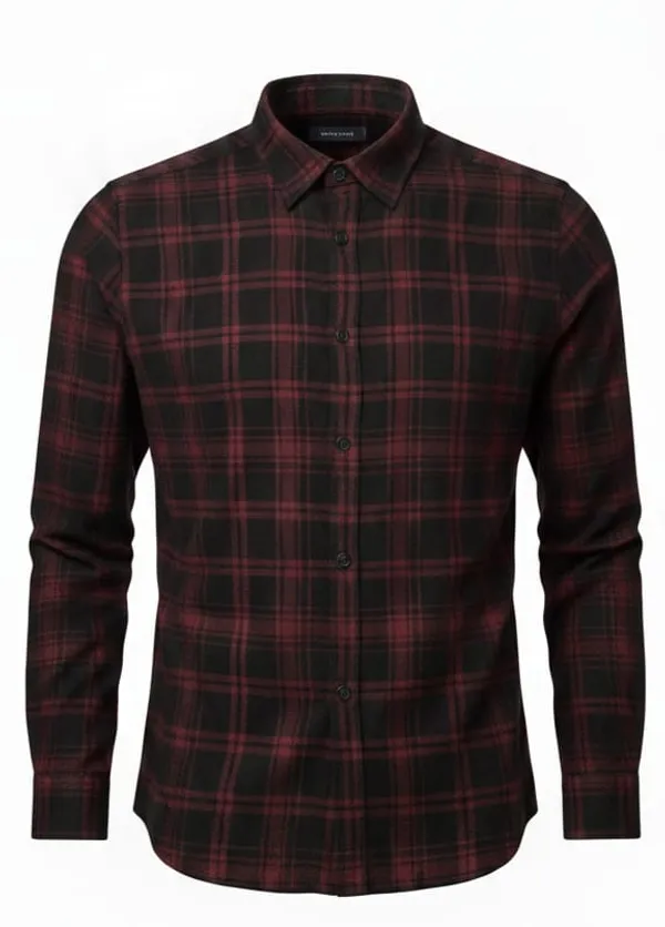 Title_Trends_Men's_Black_And_Red_Checked_Full_Sleeves_Slim_Fit_Shirt_(Pack_Of_2)