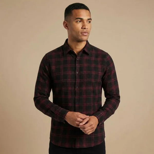 Title_Trends_Men's_Black_And_Red_Checked_Full_Sleeves_Slim_Fit_Shirt_(Pack_Of_2)