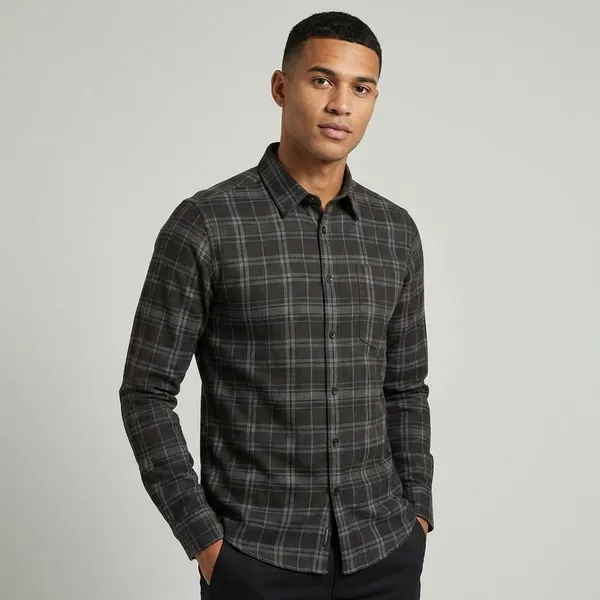 Title_Trends_Men's_Black_And_Red_Checked_Full_Sleeves_Slim_Fit_Shirt_(Pack_Of_2)