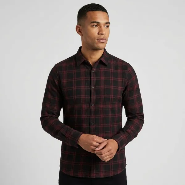 Title_Trends_Men's_Black_And_Red_Checked_Full_Sleeves_Slim_Fit_Shirt_(Pack_Of_2)