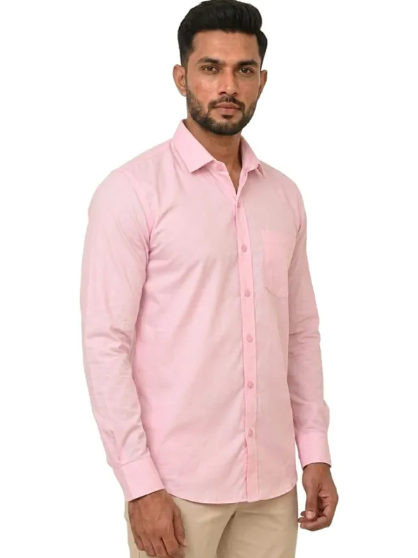 Title_Trends_Men's_Solid_Light_Pink_Slim_Fit_Full_Sleeves_Shirt