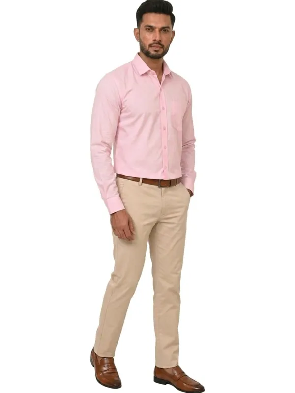 Title_Trends_Men's_Solid_Light_Pink_Slim_Fit_Full_Sleeves_Shirt