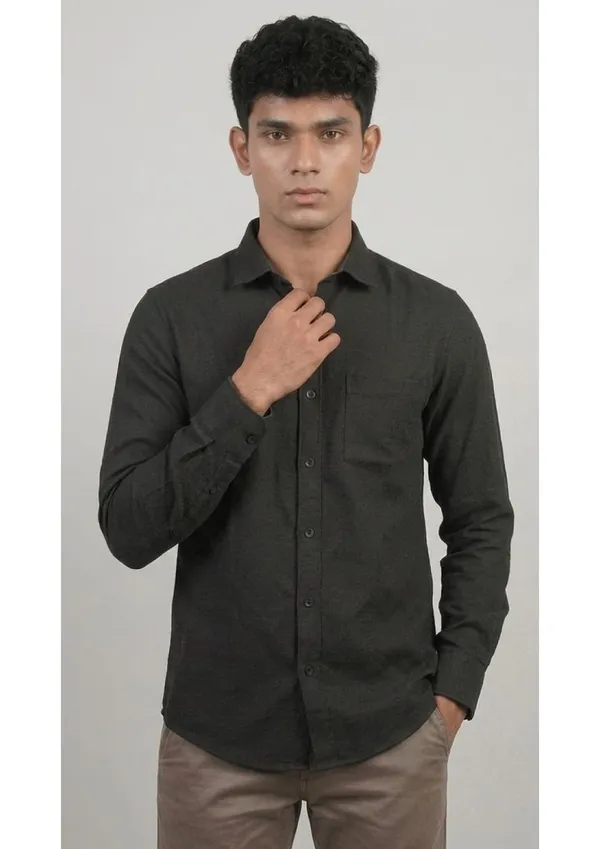 Title_Trends_Men's_Dotted_Black_Slim_Fit_Shirt