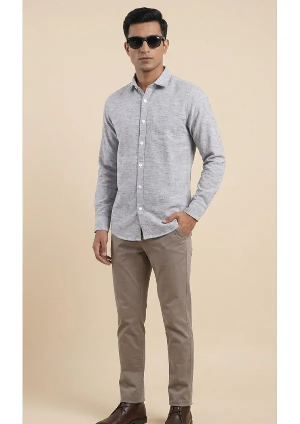Title_Trends_Men's_Khadi_Look_Black_Slim_Fit_Shirt