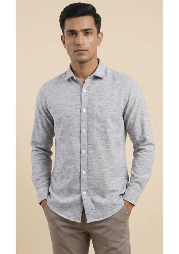 Title_Trends_Men's_Khadi_Look_Black_Slim_Fit_Shirt