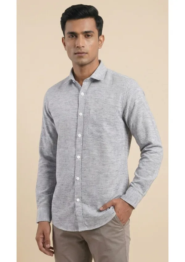 Title_Trends_Men's_Khadi_Look_Black_Slim_Fit_Shirt