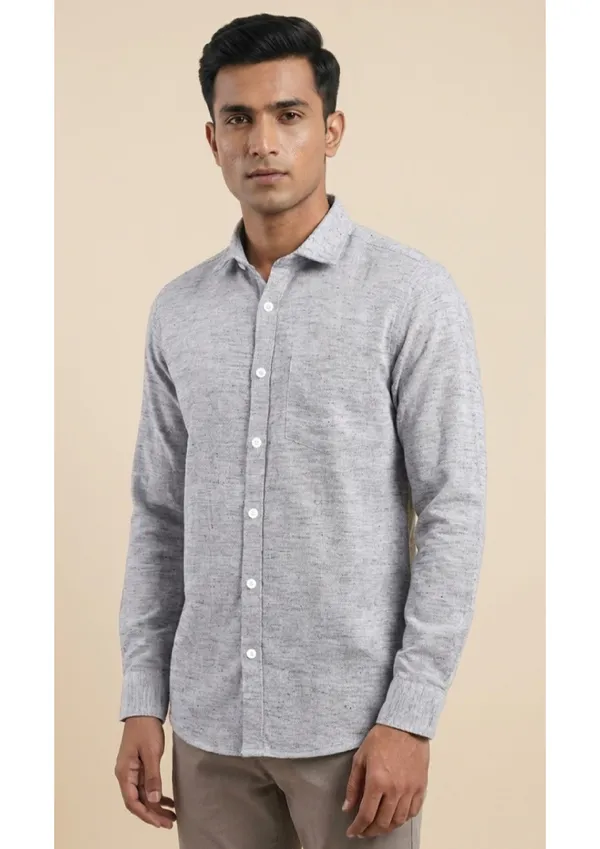 Title_Trends_Men's_Khadi_Look_Black_Slim_Fit_Shirt