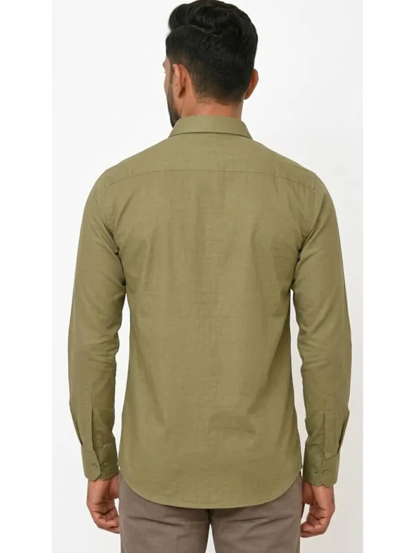 Title_Trends_Men's_Solid_Olive_Green_Slim_Fit_Full_Sleeves_Shirt