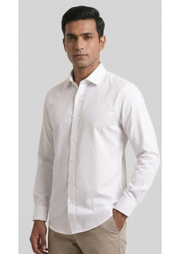 Title_Trends_Men's__Dotted_White_Slim_Fit_Shirt