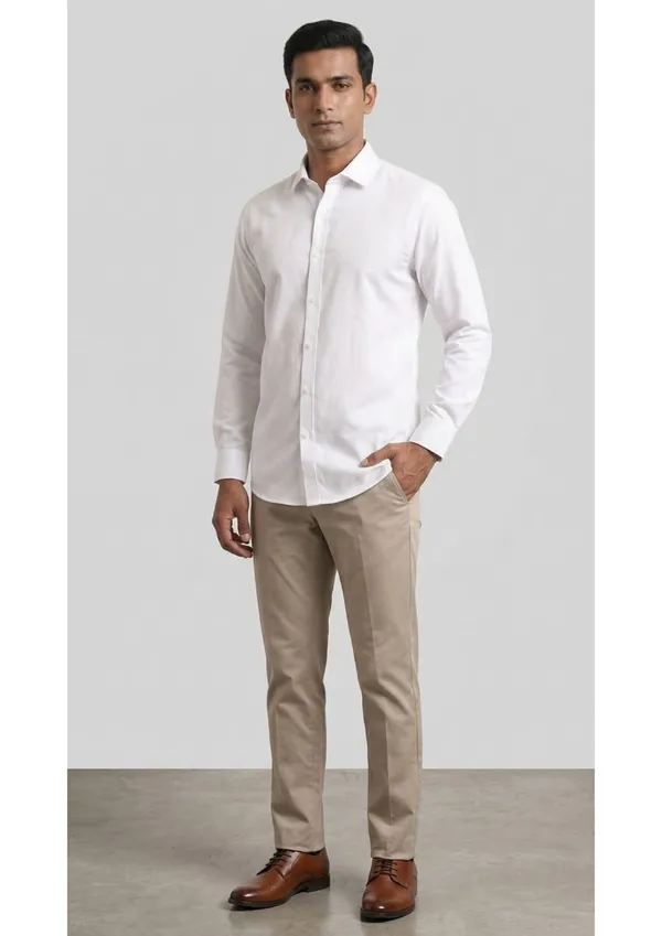 Title_Trends_Men's__Dotted_White_Slim_Fit_Shirt