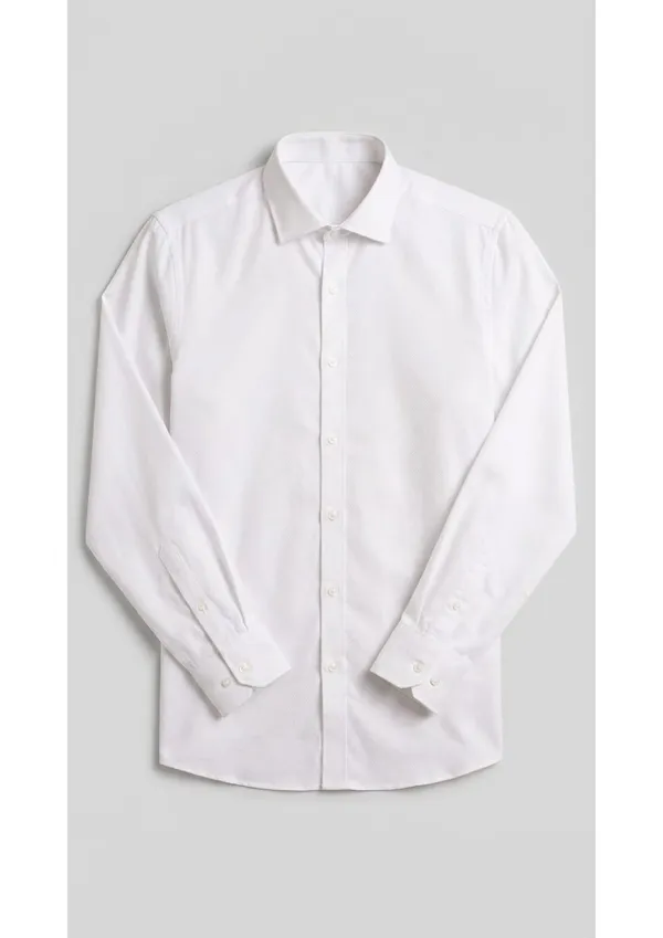 Title_Trends_Men's__Dotted_White_Slim_Fit_Shirt