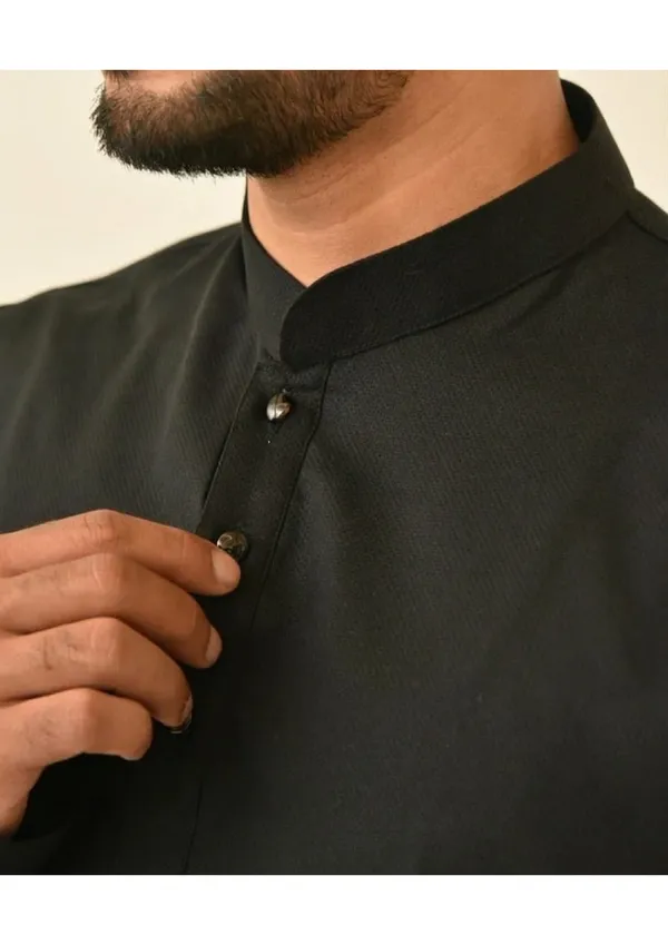 Royal_Black_Pure_Cotton_Solid_Royal_Kurta_For_Men