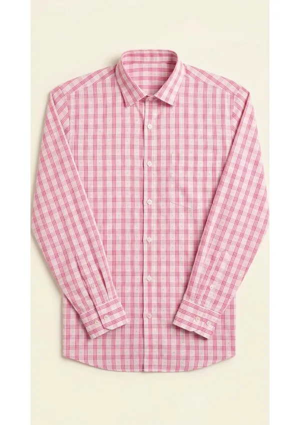 Title_Trends_Men's_Tri-_Checked_Pink_Skin_Fit_Shirt