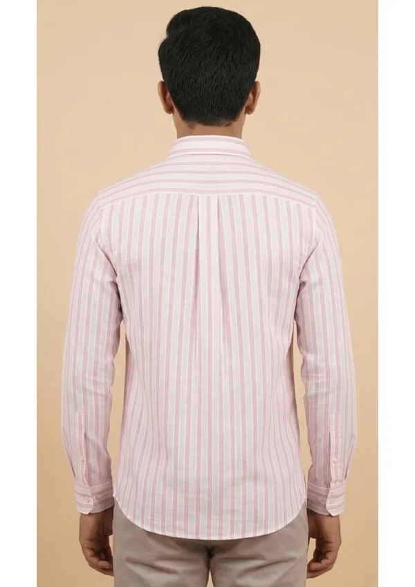 Title_Trends_Men's_Pink_and_white_Striped_Slim_Fit_Shirt