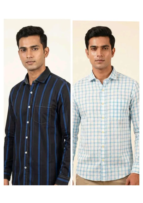Title_Trends_Men's_Striped_and_Checked_Combo_Slim_Fit_Shirt