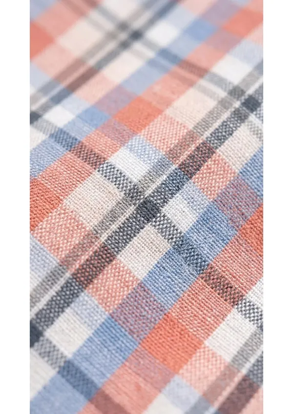 Title_Trends_Men's_Orange_Checked_Slim_Fit_Shirt