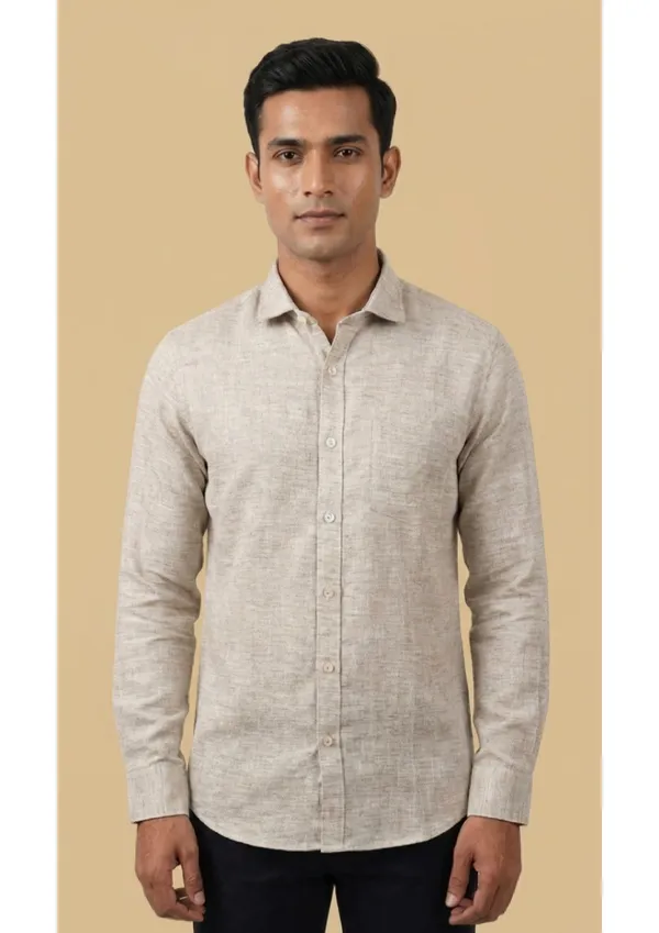 Title_Trends_Men's_Khadi_Look_Jute_Slim_Fit_Shirt