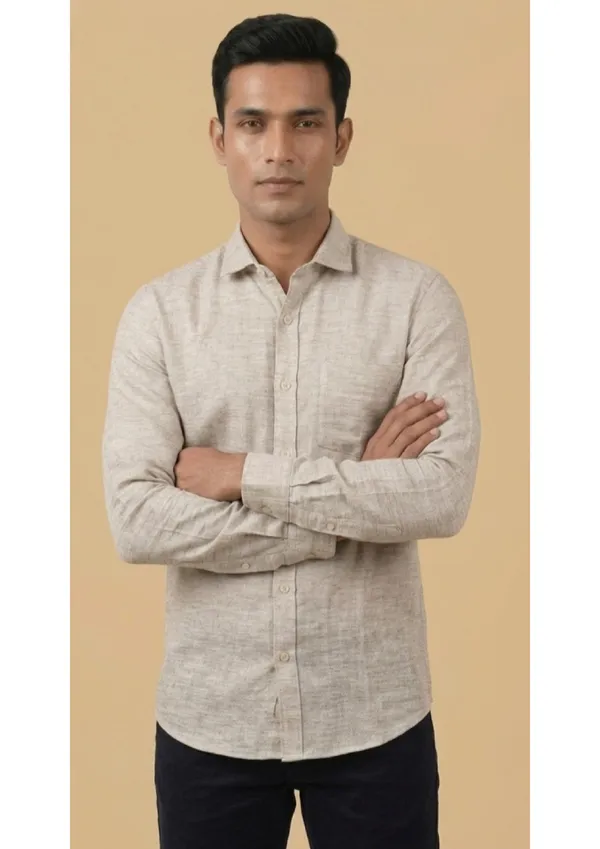 Title_Trends_Men's_Khadi_Look_Jute_Slim_Fit_Shirt