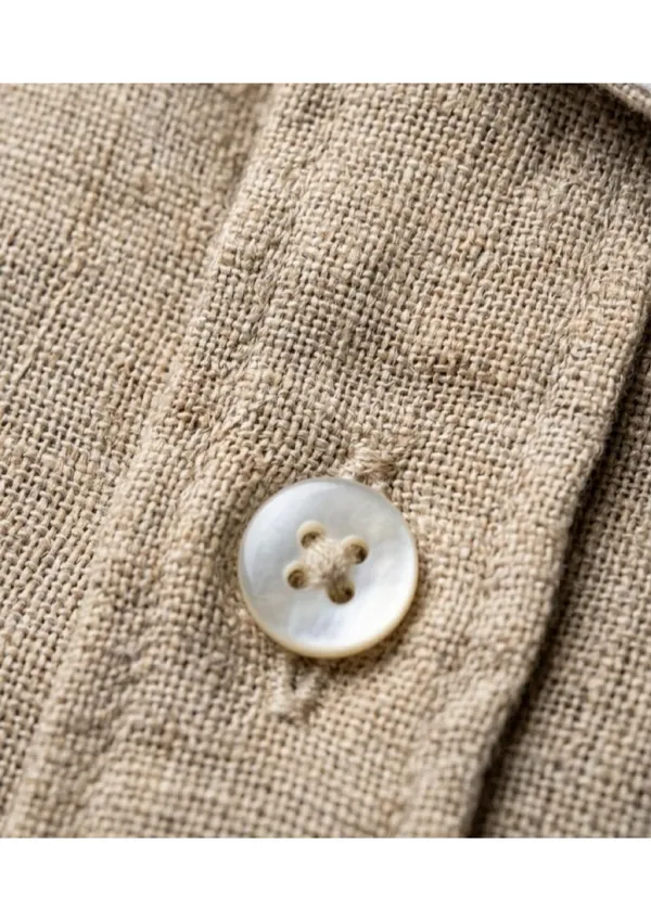 Title_Trends_Men's_Khadi_Look_Beige_Slim_Fit_Shirt