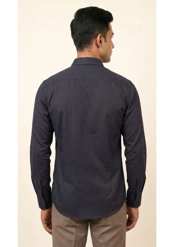 Title_Trends_Men's_Solid-Print_Texture_Combo_Slim_Fit_Shirt